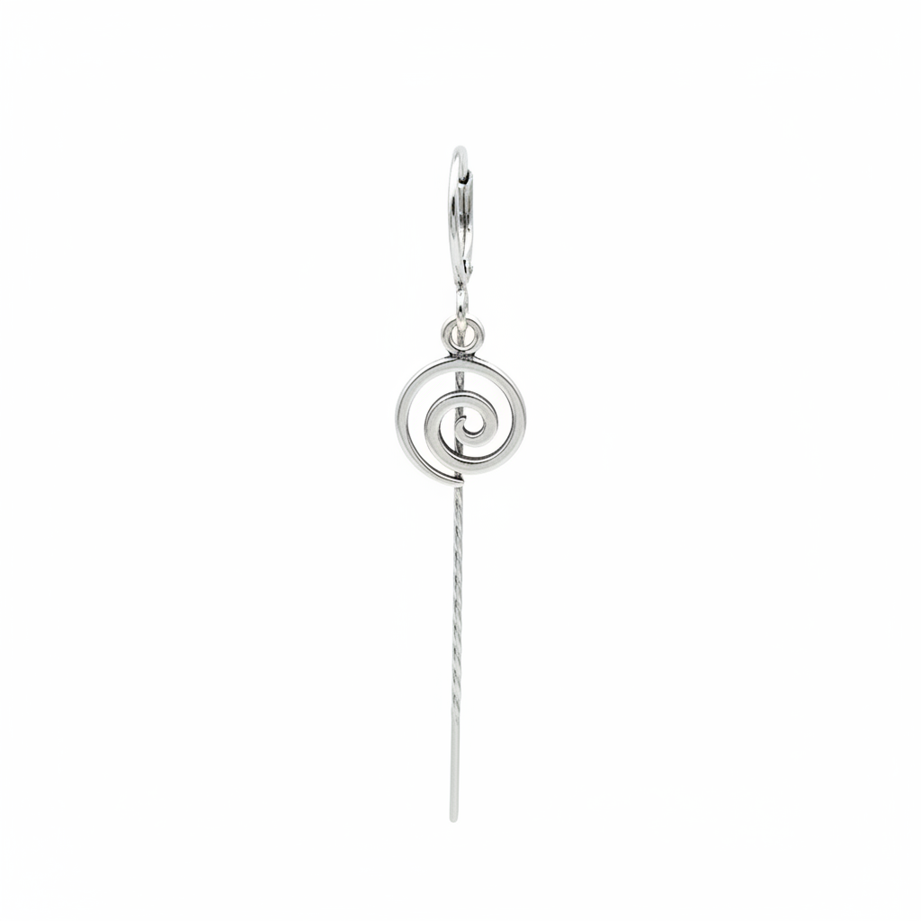 עגיל ספירלה - רקע לבן